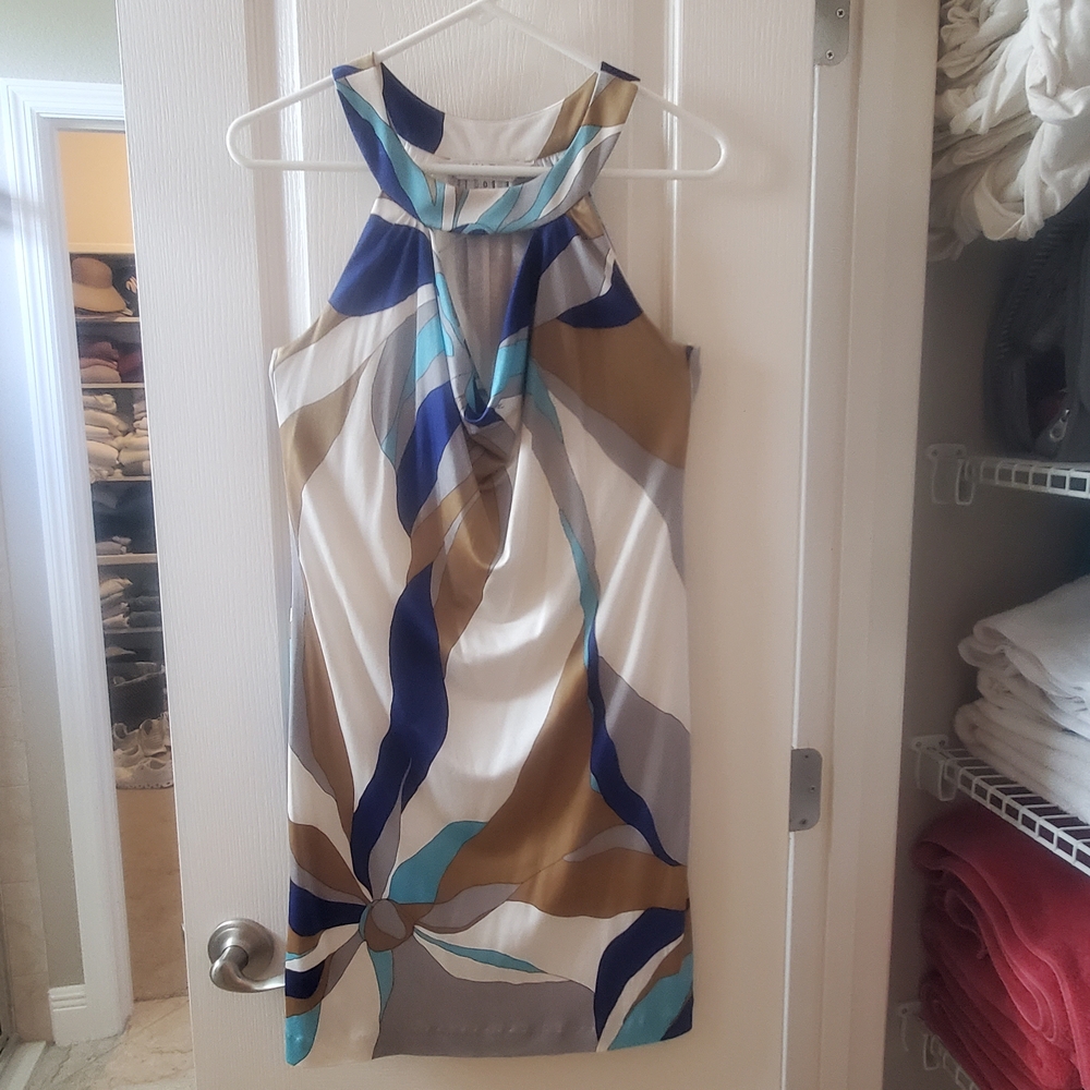 Chic Multicolor Halter Dress